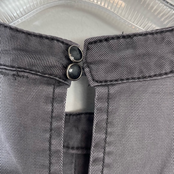 Anthropologie Dark Gray Jenee Tiered Tunic Dress L Large Summer Swing Pockets - Picture 9 of 16